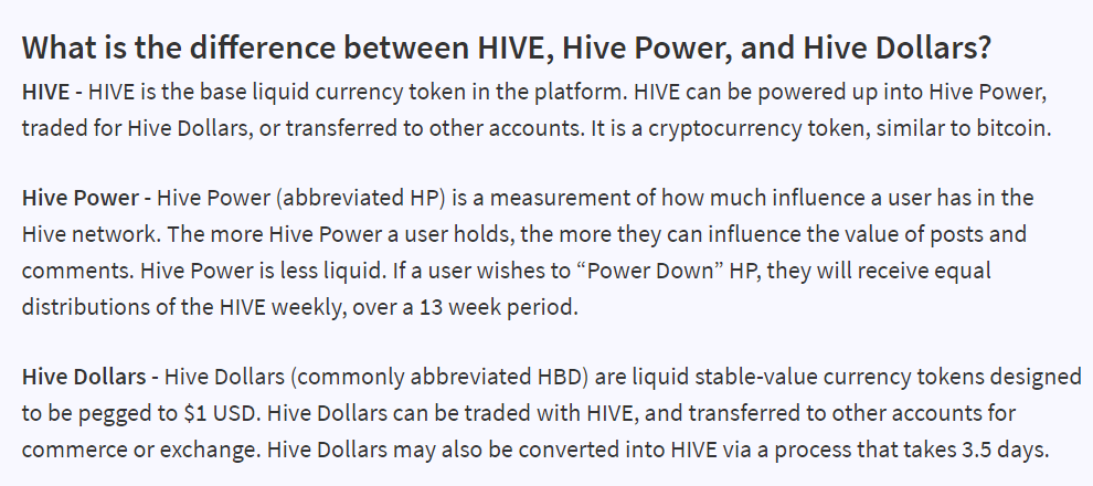 What Hive, hive power and hive dollar