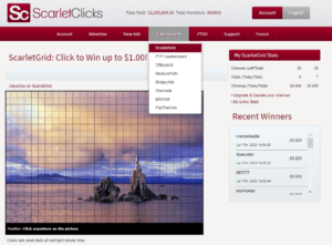 scarelt clicks earn on scarlet grid