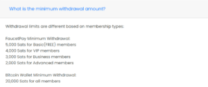 GraBTC minimum withdrawal amount