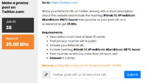 complete easy jobs and earn free bitcoin with grabtc