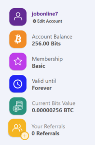 Moremoney Account dashboard