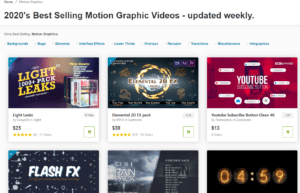 3 Most Profitable Products on VideoHive motion graphics