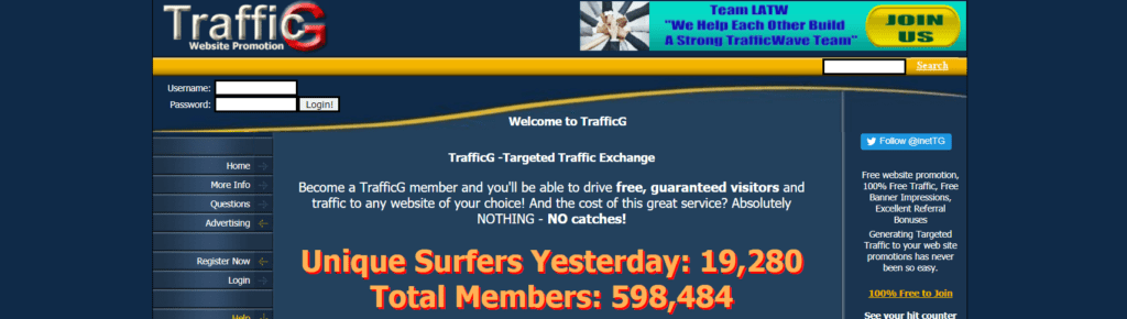 TrafficG: A Free Traffic Exchange