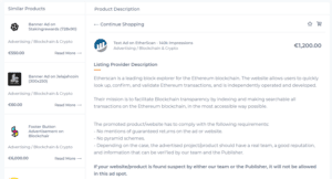 Coinzilla: Ad Network for Crypto Sites advertise