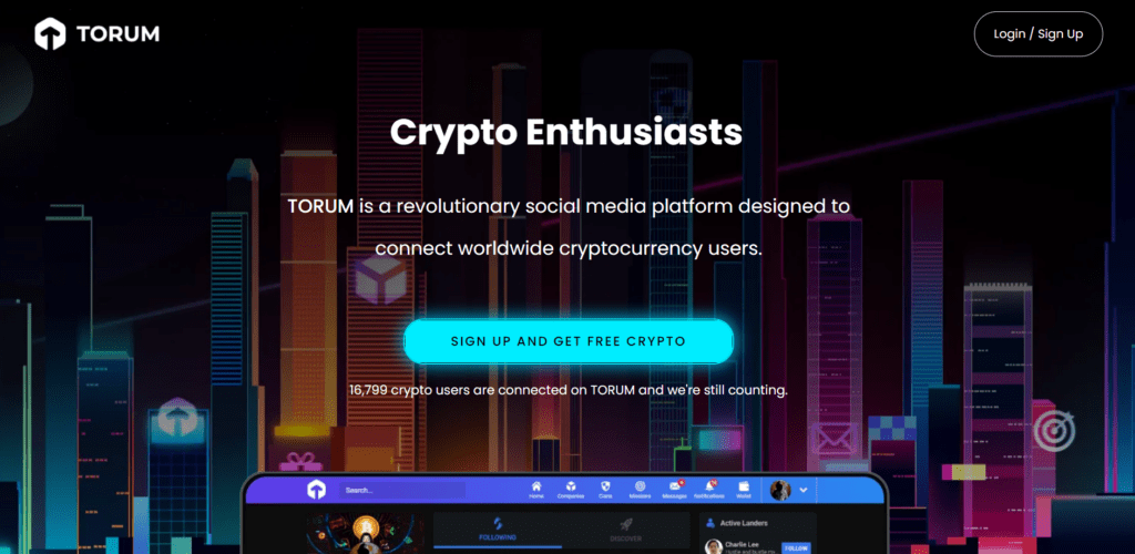 Torum: A Social Media That Pays Crypto