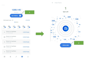 Ecency mobile spin and free points