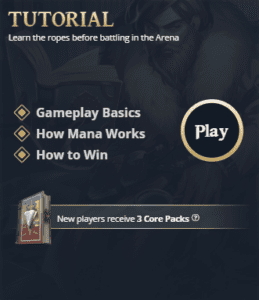 Gods Unchained tutorial battle