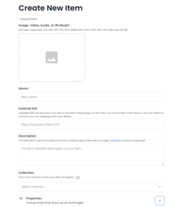 Create oen NFT on Opensea