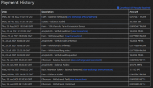 payment history in Publish0x